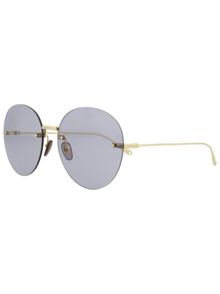 New Gucci Womens Round/Oval Gold Gold Violet Fashion Designer Sunglasses
